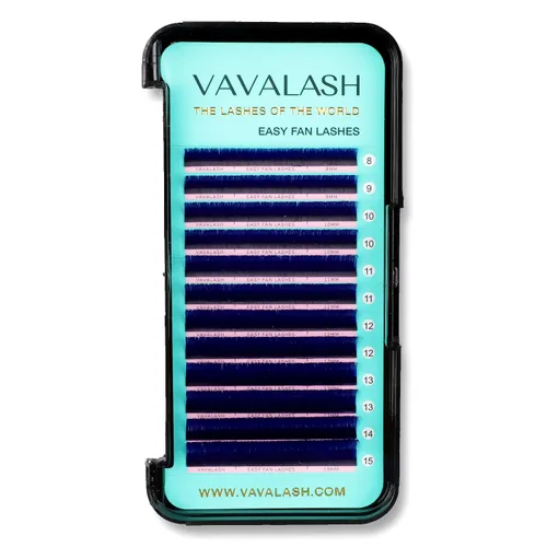 Miniatura 16 de VAVALASH Extensiones de pestañas postizas en abanico con forma de espigas, bandeja mixta de 0.315-0.591 in, rizo C, 0.003 in, negro mate