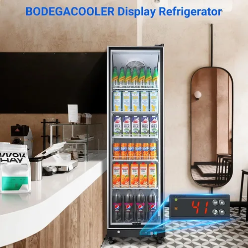 Miniatura 5 de Refrigerador comercial BODEGACOOLER para bebidas con puerta de vidrio, refrigerador comercial para bebidas de 12.5 pies cúbicos, refrigerador