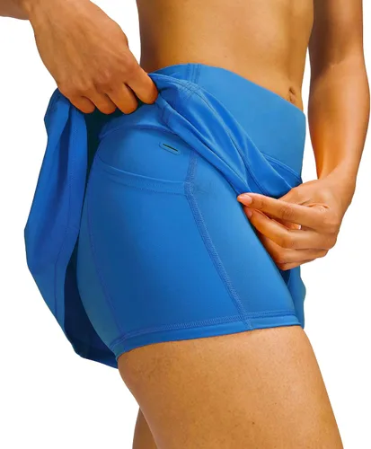 Miniatura 5 de MEIVSO Faldas de tenis plisadas de entrenamiento para mujer con bolsillos, ropa deportiva activa, falda pantalón deportiva con pantalones cortos