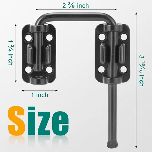 Miniatura 5 de HBL' Cerradura para puerta corrediza de vidrio, cerradura de seguridad infantil para puerta corredera de patio y pestillo de bucle, flexible