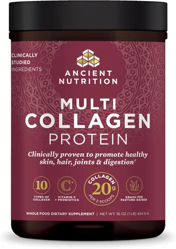 Miniatura 14 de Ancient Nutrition - Péptidos de colágeno en polvo, proteína multi-colágeno, para mujeres y hombres, con vitamina C, probióticos, colágeno