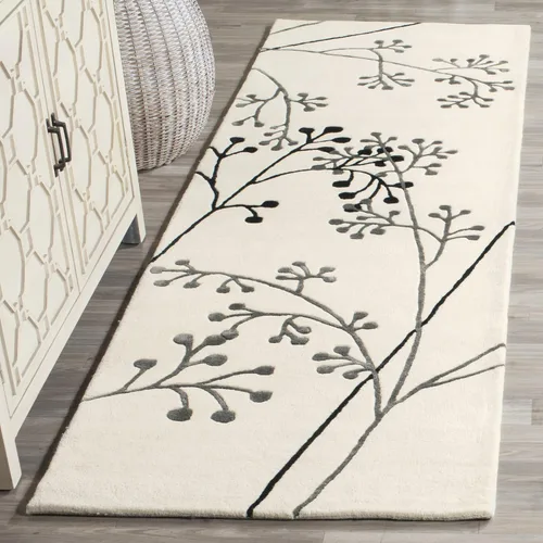 Miniatura 20 de SAFAVIEH Soho Collection SOH305G - Alfombra de lana de primera calidad hecha a mano, 6 x 9 pies, color gris