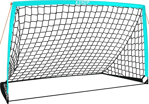 Miniatura 20 de Portería de fútbol portátil de 5 x 3, 6 x 4, 9 x 5 pies, para patio trasero, red de práctica de fútbol plegable con bolsa de transporte para niños