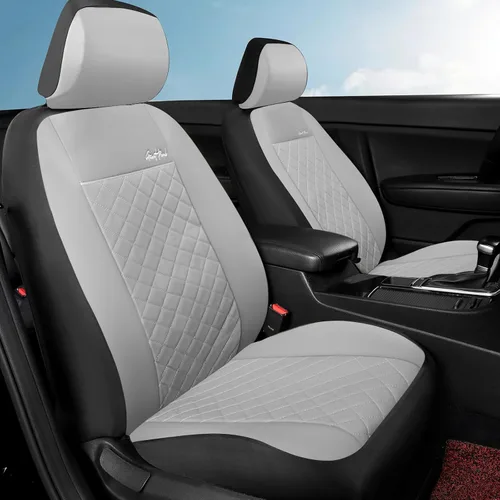 Miniatura 9 de GIANT PANDA Fundas de asiento delantero para asientos de cubeta, fundas de asiento de piel sintética universales para la mayoría de los autos, SUV
