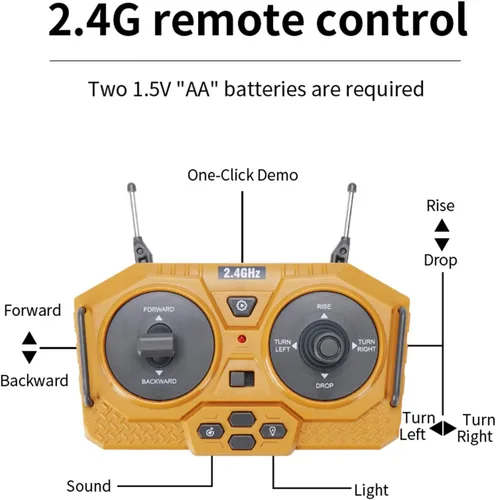 Miniatura 7 de Goolsky Bulldozer de control remoto, 11 canales Metal RC Bulldozer con luces y sonido 1/20 2.4GHz bulldozers vehículos de construcción con 2