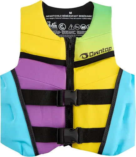 Miniatura 12 de Owntop Chaleco de natación para niños y jóvenes Chaqueta de natación de neopreno ligera y de secado rápido Kayak, entrenamiento de natación, Rosa