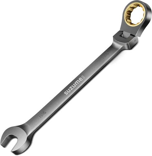 Miniatura 26 de SUZUME Juego de llaves de trinquete métricas y SAE de cabeza flexible de 24 piezas, 72 dientes Cr-V, juego de llaves de trinquete de acero Cr-V