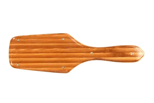 Miniatura 5 de Bass Cepillos Cepillo para peinar y desenredar Pin de nailon de grado profesional Mango de bambú puro Paleta pequeña Acabado sólido Modo