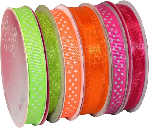 Miniatura 12 de Morex Ribbon Paquete de 6 cintas Sweet Petite de poliéster/nailon, Sweet Baby, 28 yardas