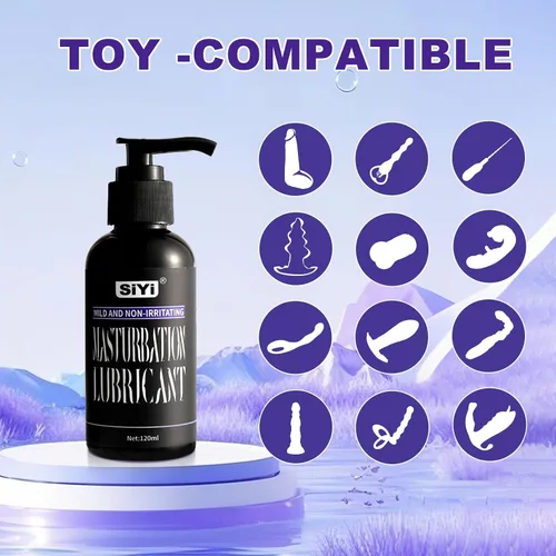 Miniatura 4 de SiYi Lubricante personal a base de agua, deslizamiento sedoso similar al aceite, no pegajoso y fácil de limpiar, lubricante compatible con juguetes