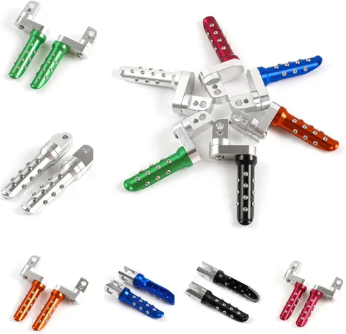 Miniatura 6 de Clavijas de pie delantero de extensión CNC de 0.78 pulgadas, clavijas de pie delanteras elevadoras para Yamaha YZF-R1 2000-2003, YZF1000 R1 Verde