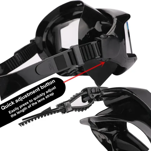 Miniatura 5 de Máscara de buceo Anti-niebla Natación Snorkel máscara adecuada para adultos Buceo Natación Snorkel Gafas Máscaras Amarillo transparente.
