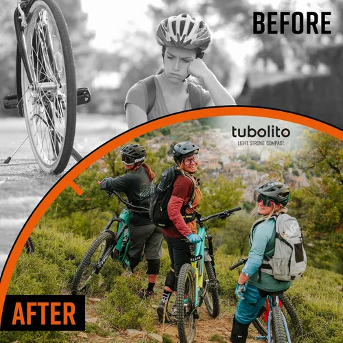 Miniatura 5 de Tubolito Tubo-MTB 27.5 y 27.5 pulgadas/29 pulgadas x 1.8-2.5 pulgadas, tubo de válvula Presta de 1.654 in Ligero, fuerte y compacto Protección