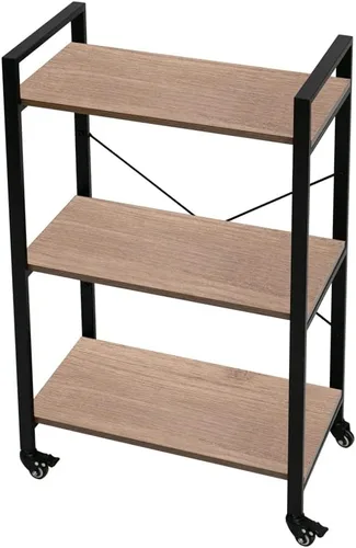 AZ L1 Life Concept Mesa auxiliar de cocina con 3 niveles para horno de microondas, estación de trabajo con ruedas, 23.7 pulgadas