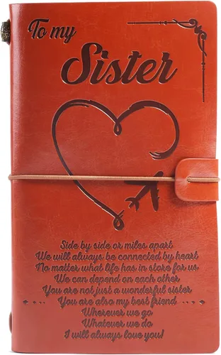 Miniatura 21 de Diario de cuero Live Laugh Love – Diario de tapa feliz, diario de viaje rellenable, encuadernado en cuero, cuaderno inspirador, cuaderno de bocetos
