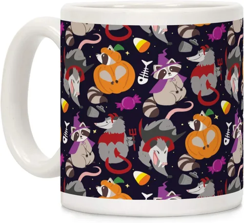 Miniatura 47 de LookHUMAN Taza de Café de Halloween – Halloween Is Meowgical Tazas, Taza de Café Espeluznante Idea de Regalos de Taza, 15 Onzas 10-Blanco