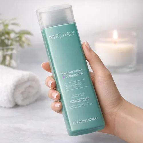 Miniatura 7 de Tec Italy Balsami Totale Acondicionador para todo tipo de cabello, acondicionador hidratante profundo, reparación hidratante desenredante