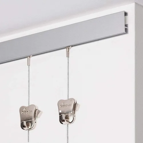 Miniatura 2 de STAS Cliprail - Juego de sistema para colgar cuadros, cubre 9.84 pies de espacio de pared, riel básico para fotos y kit de galería para colgar arte