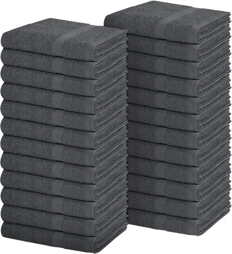 Pearl Linens Paquete de 24 toallas de mano 100% algodón, toallas de salón para spa, gimnasio y baño, toallas para el pelo a granel, suaves,