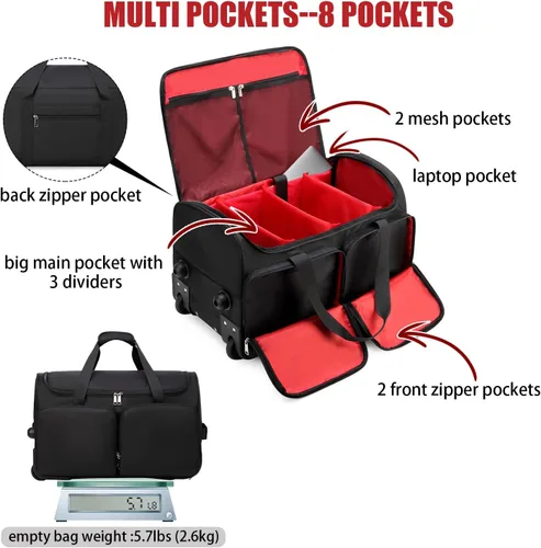 Miniatura 30 de Bolsa de deporte para zapatos de viaje, bolsa de lona para hombres y mujeres, gimnasio, deporte, equipaje, bolsa de transporte, divisor de bolsa