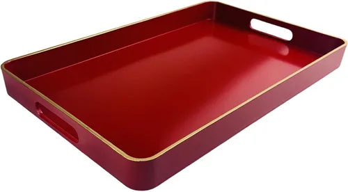 Miniatura 12 de Large Blue Coffee Table Tray, Decorative Serving Tray with Handles, Plastic Rectangular Tray for Ottoman, Bathroom, Living Room.16.7"*12"*1.6
