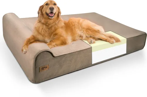 Miniatura 11 de Sytopia XXL 35D Cama de espuma viscoelástica para perros, sofá ortopédico extra grande de 7 pulgadas de grosor para perros mayores de 100 libras