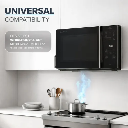 Miniatura 5 de Filtro de grasa para microondas compatible con microondas Whirlpool y GE, paquete de 2 unidades de aproximadamente 13 x 6 pulgadas