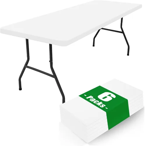 Miniatura 16 de Moosfor Paquete de 6 manteles cuadrados de elastano, manteles elásticos ajustables para pícnic, cubierta de mesa de patio elástica lavable para Negro