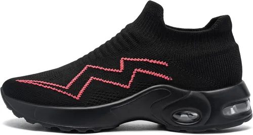 Miniatura 7 de LARNMERN Zapatos deportivos de punta de acero para mujer, zapatos de trabajo con puntera de seguridad, con amortiguación de aire, zapatos casuales