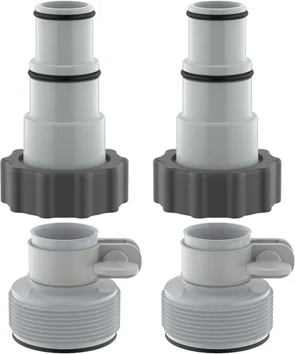 Pokin Adaptador de manguera tipo B de 1.25 a 1.5 pulgadas, adaptador de manguera de repuesto A con collar, adaptador de manguera de repuesto para