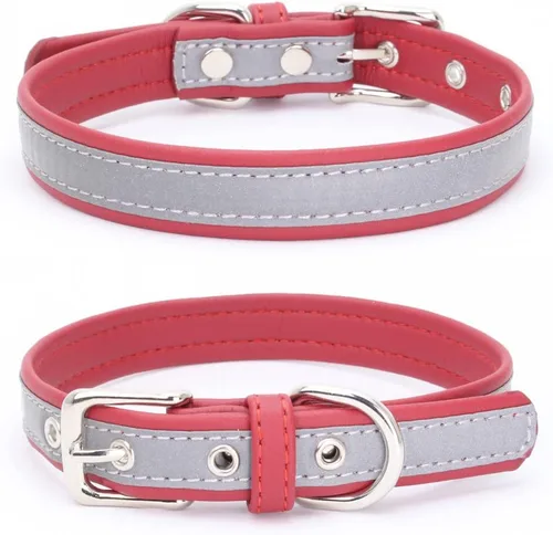 Miniatura 9 de High Bright - Collar reflectante de piel sintética para cachorros, de piel sintética con reflejo de seguridad, collares reflectantes para mascotas