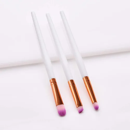 Miniatura 9 de Cepillo de maquillaje de cerdas de nailon con mango de madera, kit de brochas de rubor en polvo para mujer (T- 03-005) para mujeres y niñas