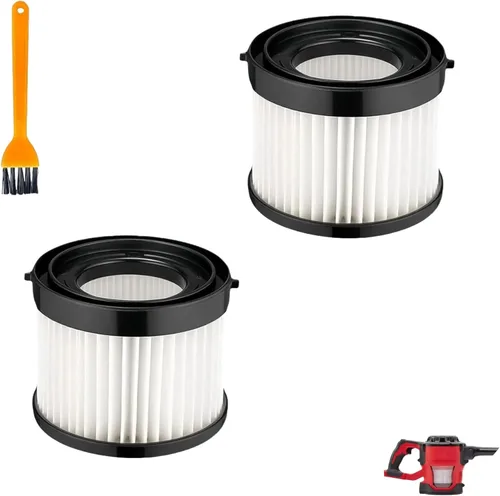 Paquete de 2 filtros de vacío de repuesto 49-90-0160 compatibles con aspiradora compacta 0882-20 | Compatible con parte #49-90-0160 | Filtro de