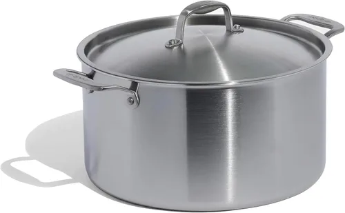 Miniatura 8 de Made In Cookware - 8 Quart Stainless Steel Stock Pot With Lid (Antique Brass Handle) - 5 Ply Stainless Clad - Professional Cookware - Crafted in