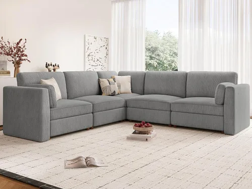Miniatura 44 de Sofá biplaza extragrande de 83.5 pulgadas, sofás para sala de estar, sofá nube de felpilla de asiento profundo, sofá modular seccional, funda