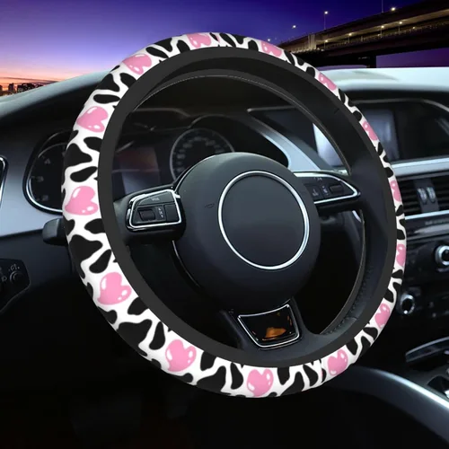 Miniatura 20 de Funda para volante MINIOZE de ojos malvados azules con luna mágica, accesorios para automóvil, linda para mujeres y niñas, universal de 15 pulgadas