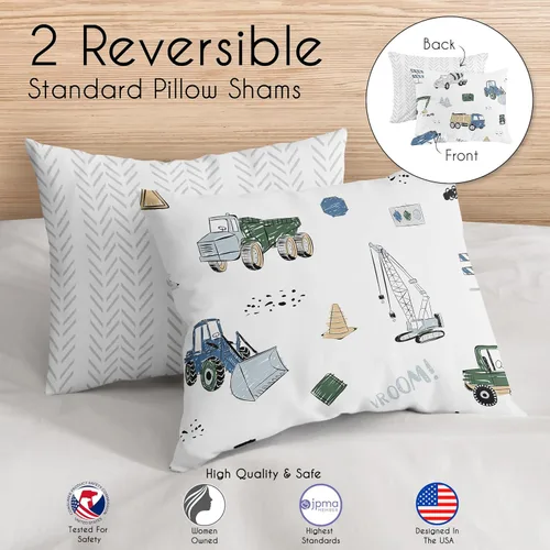 Miniatura 5 de Sweet Jojo Designs Anchors Away - Juego de ropa de cama de 3 piezas para niños, color azul marino y blanco, tamaño matrimonial/queen