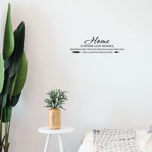 Miniatura 15 de Calcomanías de pared extraíbles con texto en inglés «Lets Stay House» – Adhesivos de pared extraíbles con citas inspiradoras, decoración de pared