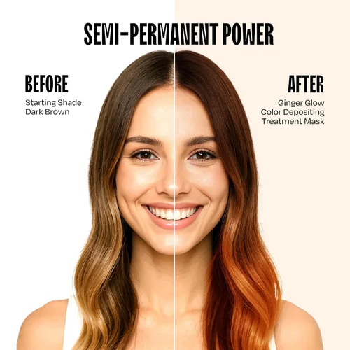 Miniatura 4 de Overtone Acondicionador de color semipermanente para el cabello, brillo jengibre, 8 onzas, nutritivo, sin daños, máscara de depósito