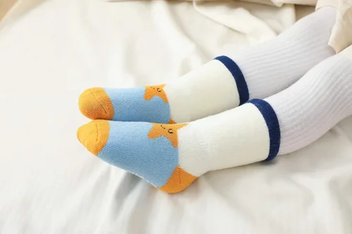 Miniatura 5 de Juego de 6 calcetines de algodón grueso para bebé, unisex, antideslizantes, antideslizantes
