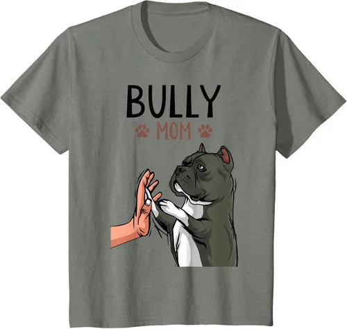 Miniatura 80 de American Bully Mom Cute Dog Mama Camiseta divertida para mujer, Blanco, S