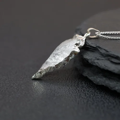 Miniatura 5 de COAI Arrowhead Raw Stone Colgante Collares para Parejas
