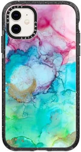 Miniatura 29 de CASETiFY Impact - Funda para iPhone 11 - Flower Power Retro - Negro Transparente