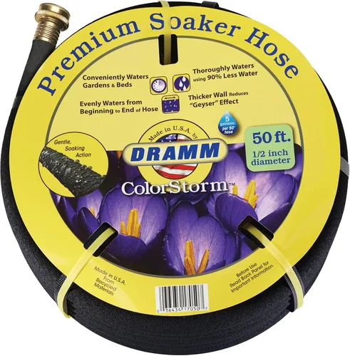 Miniatura 5 de Dramm Premium Soaker Manguera de jardín, color negro, Negro