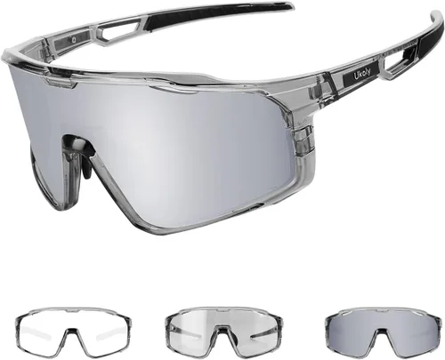 Miniatura 9 de Ukoly Gafas de sol para ciclismo, correr, béisbol, pesca y golf para hombres y mujeres, gafas de sol deportivas con lente HD UV400 de 620