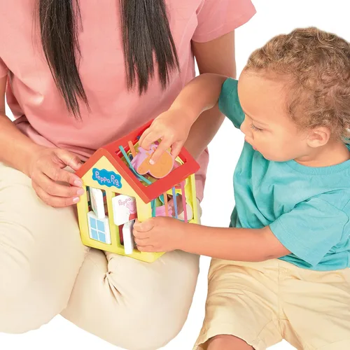 Miniatura 5 de TOMY Toomies Grow with Peppa Pig - Casa de actividades de Peppa - Centro de actividades para niños con clasificación de formas sensoriales