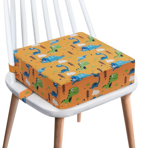 Asiento elevador para mesa de comedor para niños pequeños, cojín de 4 pulgadas, elevador portátil para bebé, altura de silla ajustable para niños,