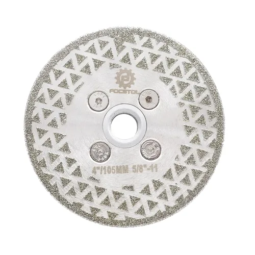 FOCSTOL Discos de molienda de corte de diamante, hoja de diamante de doble cara galvanizada de 4 pulgadas (4.134 in) para granito, mármol,