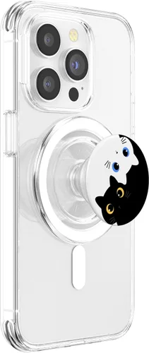 Miniatura 4 de Yin Yang Yoga Zen Cute Cats – Regalo de yoga para gatitos y gatos PopSockets PopGrip: agarre intercambiable para teléfonos y tabletas PopSockets