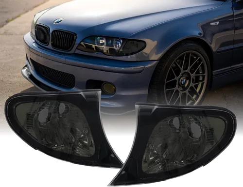 Miniatura 16 de DEPO 99-01 E46 4D - Juego de lámparas de señal de giro de esquina de color humo europeo (izquierda + derecha) compatible con BMW E46 1999-2001 Serie
